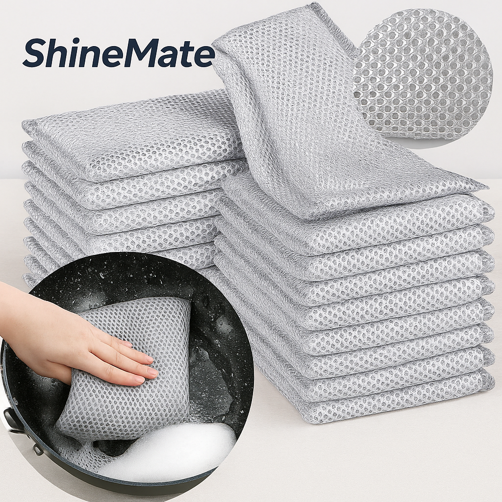 ShineMate™ – Magic Mesh Cleaning Cloth (Double-Sided Steel Wire)