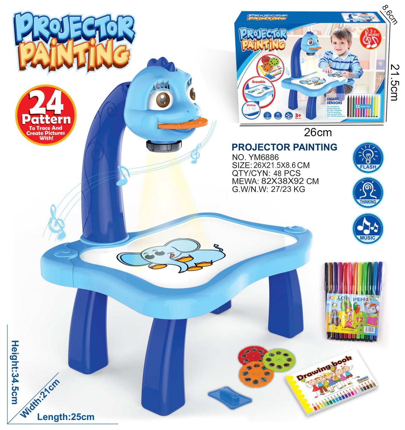 Children's Projection Drawing Table