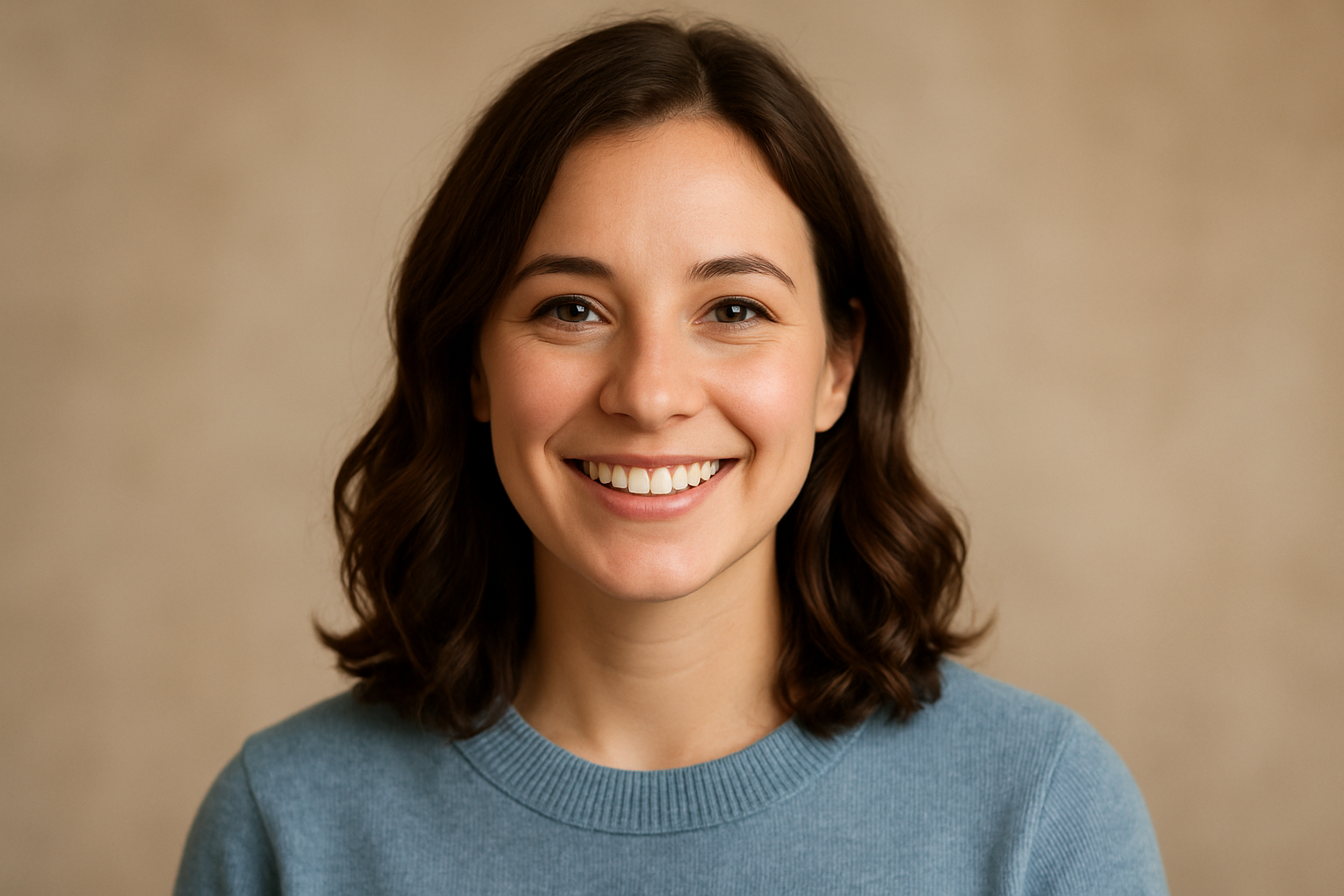 create an image of random nationality girl for testimonial