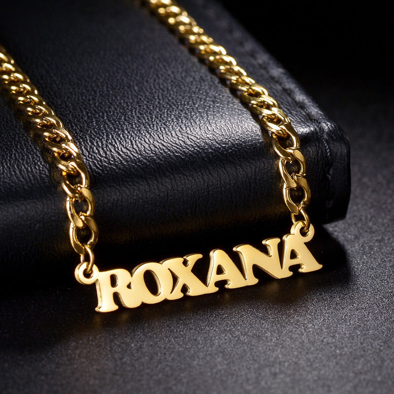 Personalized Name Hollow-out English Letter Necklace